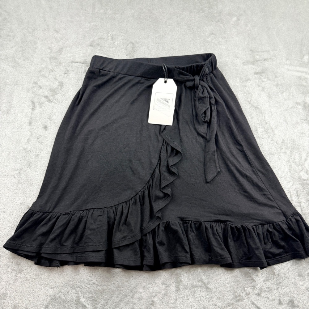 Brave Soul London Black‎ Ruffle Wrap Mini Skirt Women's Small LSKJ-225LIV
